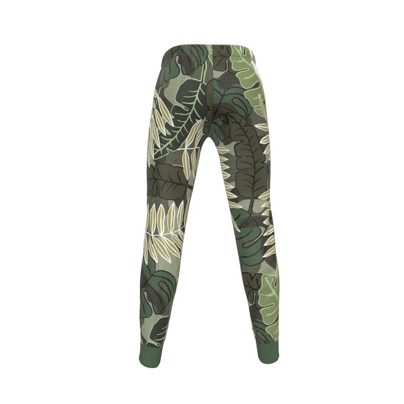 Women's Joggers - Camo Leaves - Sage Green
