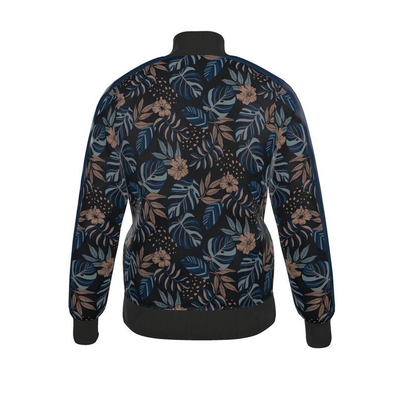 Men's Track Jacket - Midnight Monstera