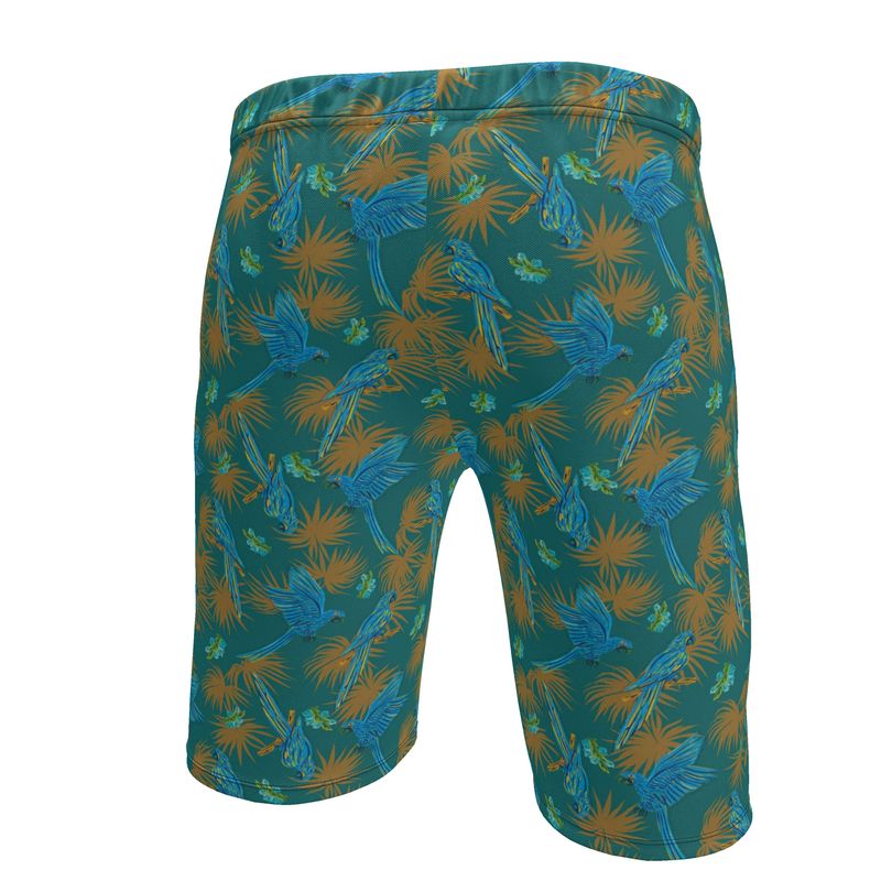 Men's Gym Shorts - Tropical Macaw - Tealwing