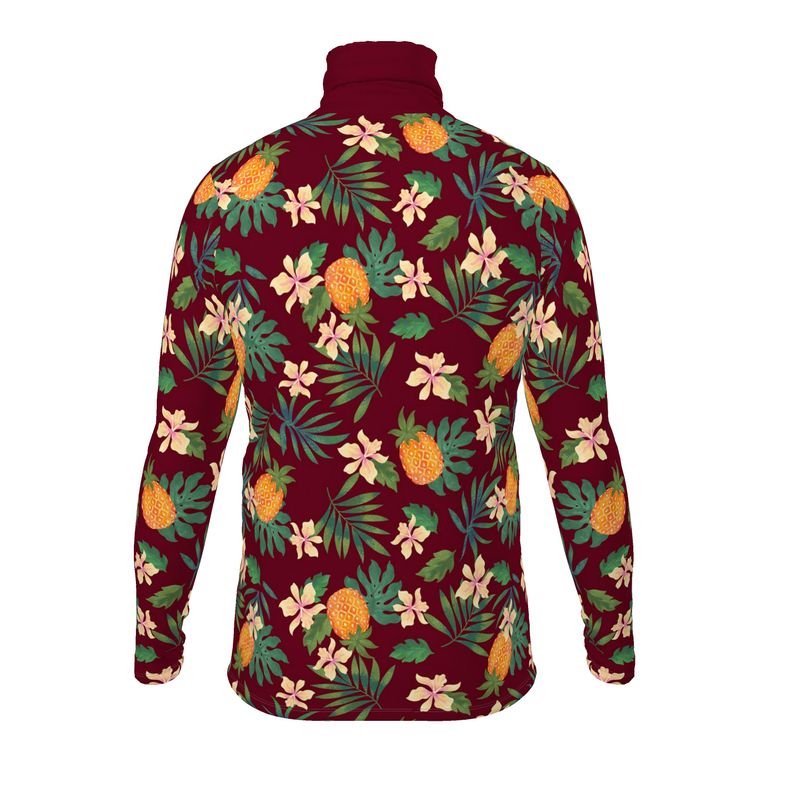 Men's High-Roll Turtle Neck - Pineapple Paradise - Palmwine