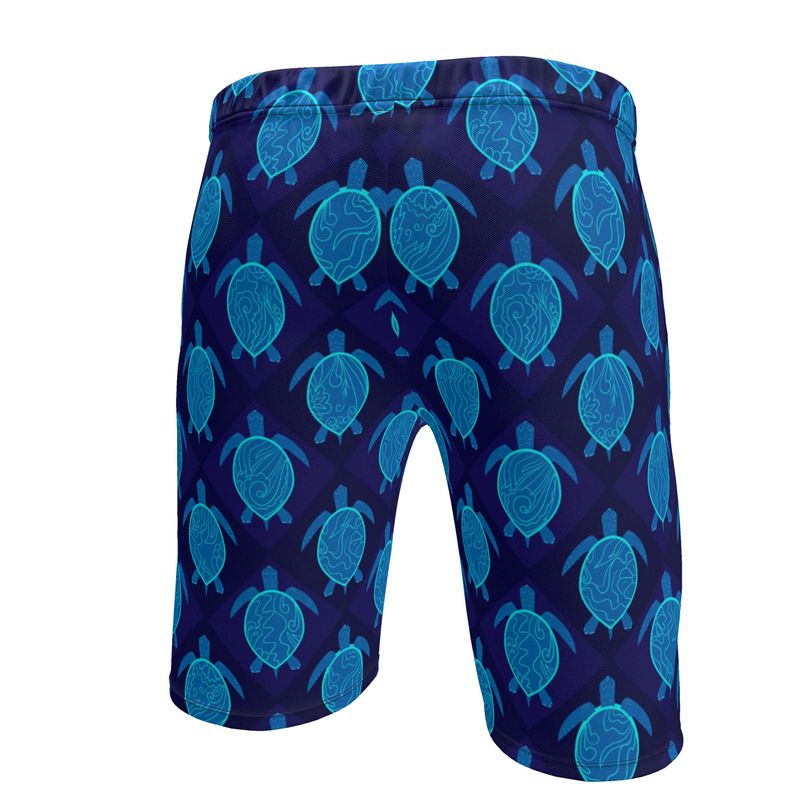 Men's Gym Shorts - Topo Turtles - Blue Tide