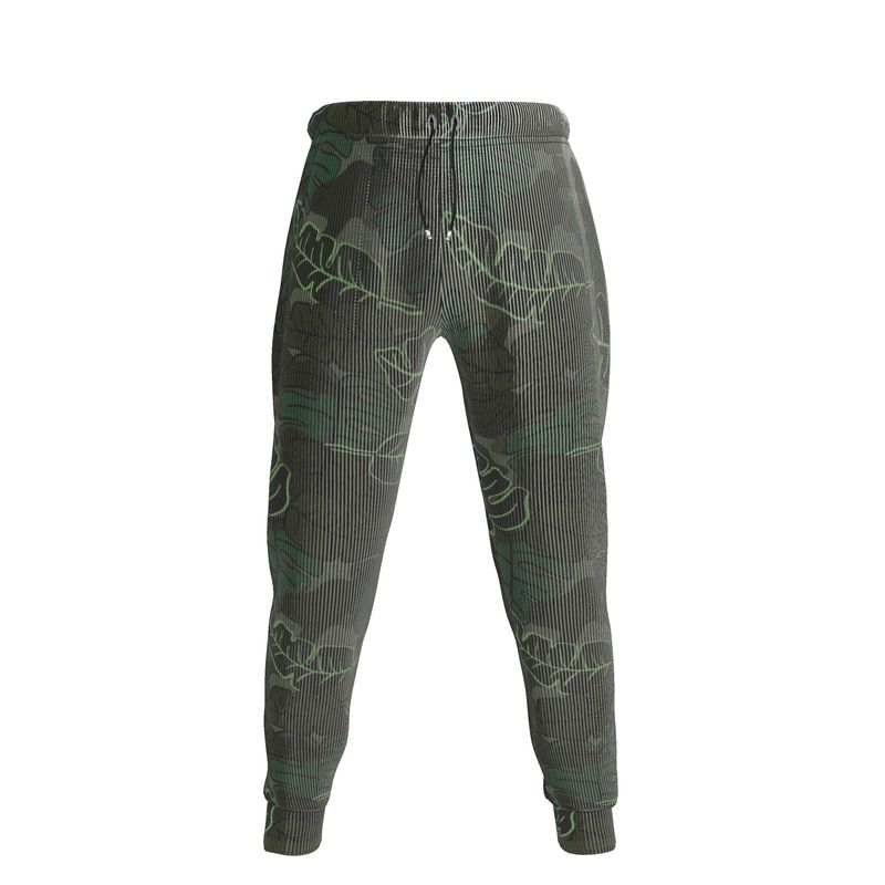 Men's Joggers - Camo Leaves - Dark Green