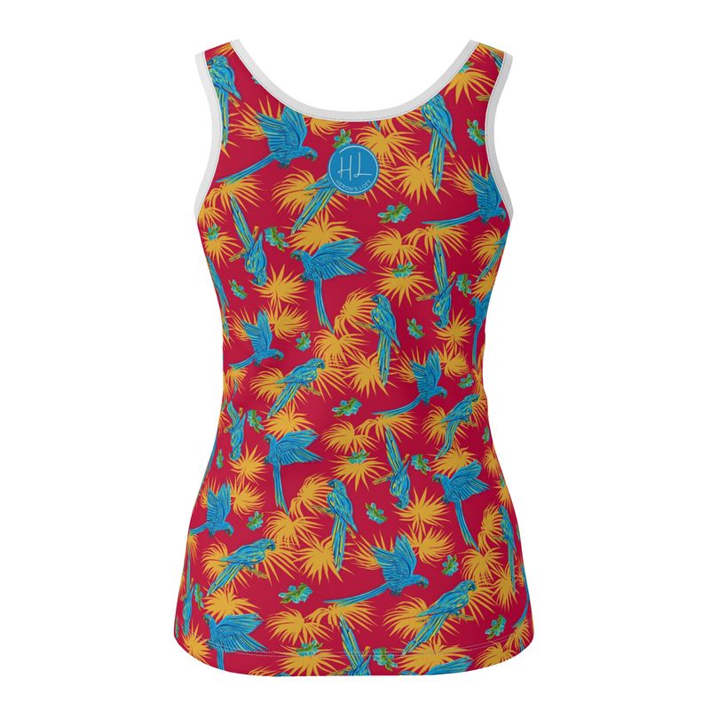 Women's Tank Top - Tropical Macaw - Scarlet Crest