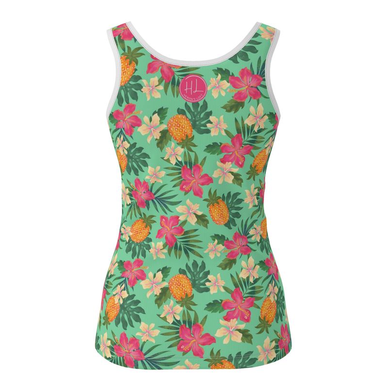 Women's Tank Top - Pineapple Paradise - Canopy Mint