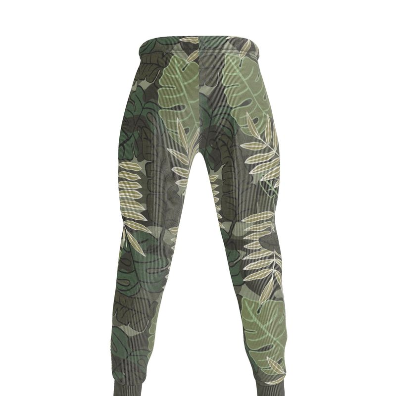 Men's Joggers - Camo Leaves - Sage Green