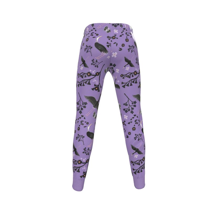 Women’s Joggers -White Crane - Amethyst Ascent