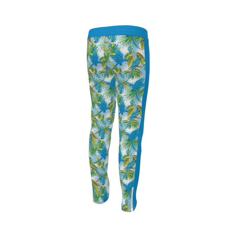 Men's Track Pants - Tropical Macaw - Coastal Blue