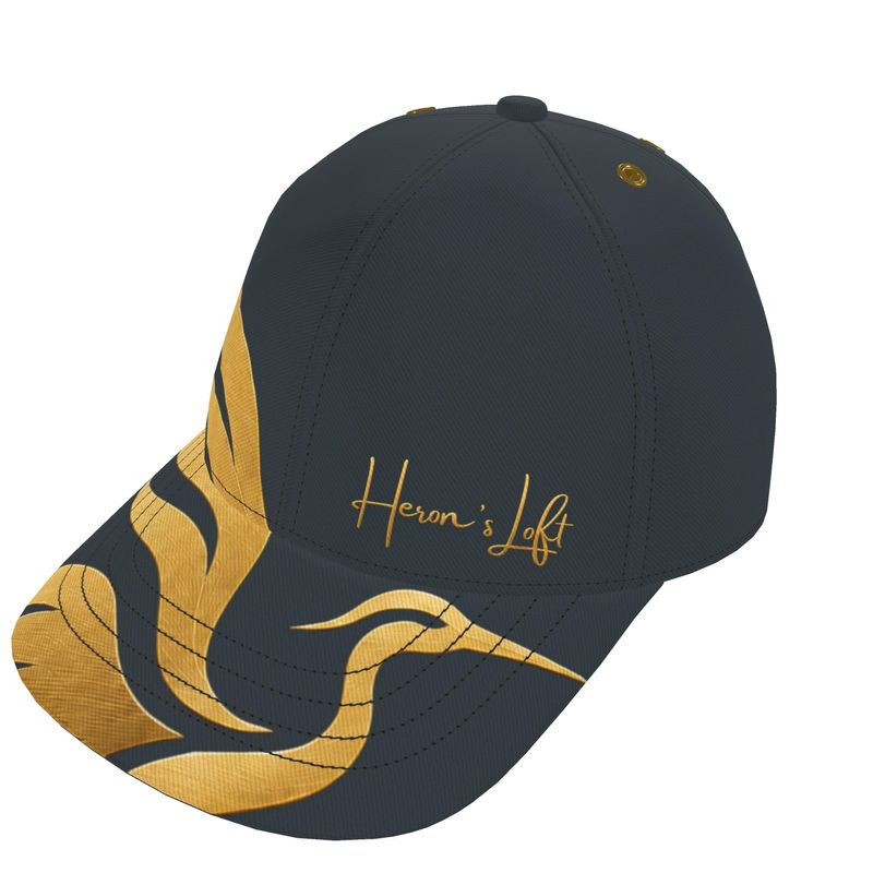 Baseball Cap — Signature Heron Charcoal Luxe