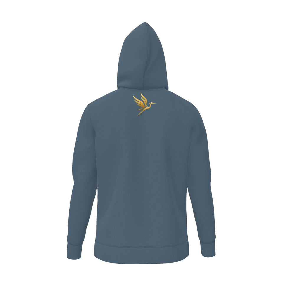 Premium Pullover Hoodie — Signature Heron Blue Luxe