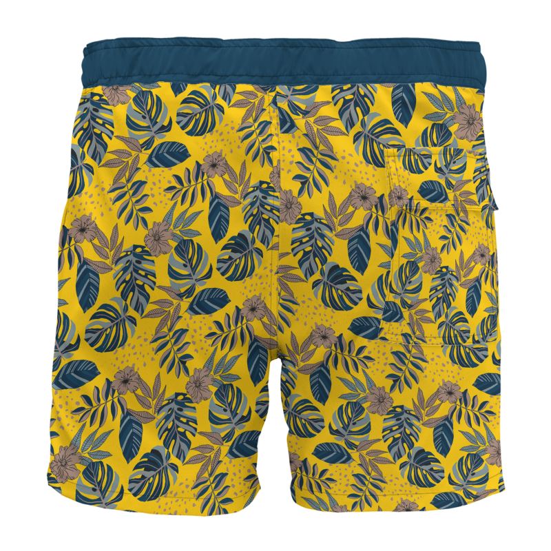 Men's Board Short — Midnight Monstera Honey Gold