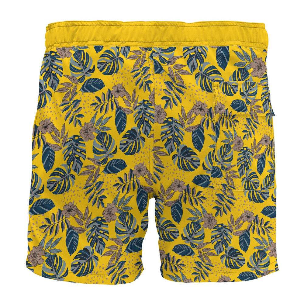 Men's Board Short — Midnight Monstera Honey Gold