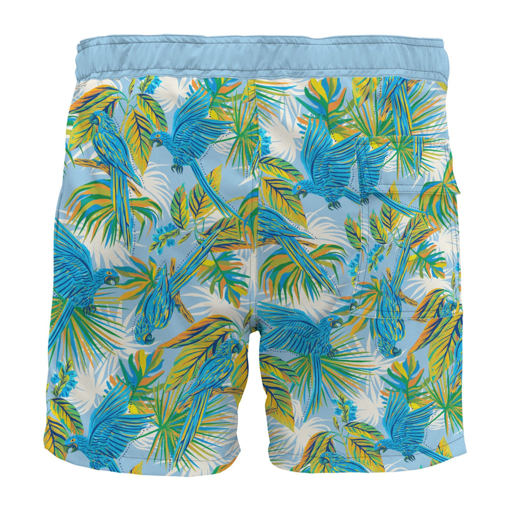 Men's Board Shorts — Tropical Macaw