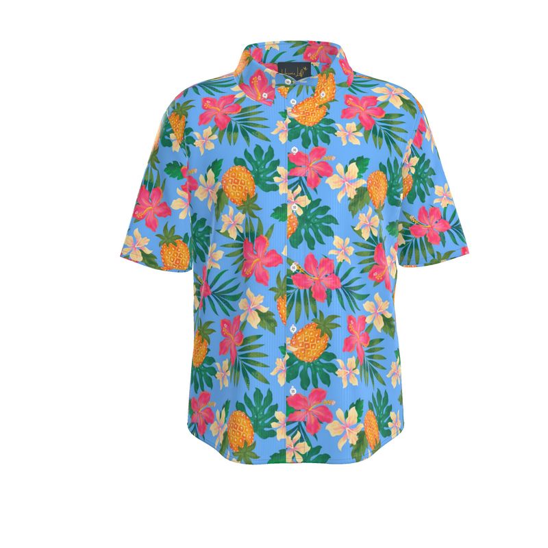 Pineapple Paradise Island Breeze Men’s Button-Up Dress Shirt