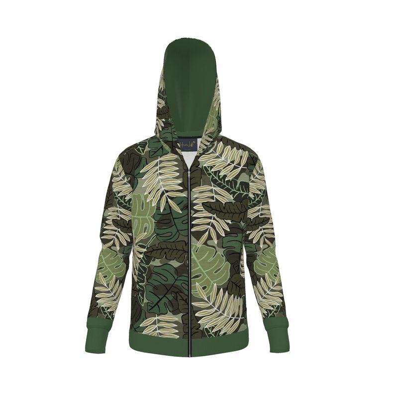 Women's Premium Hoodie — Camo Leaves