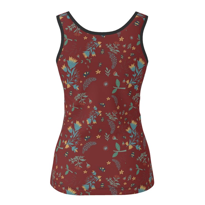 Women's Tank Top — Bee Garden Rustic Bloom