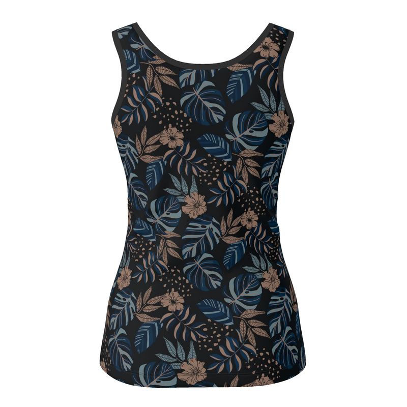 Women's Tank Top — Midnight Monstera
