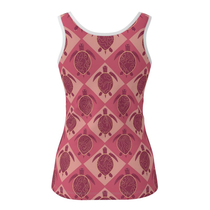Women's Tank Top — Topo Turtles — Rosé Tide