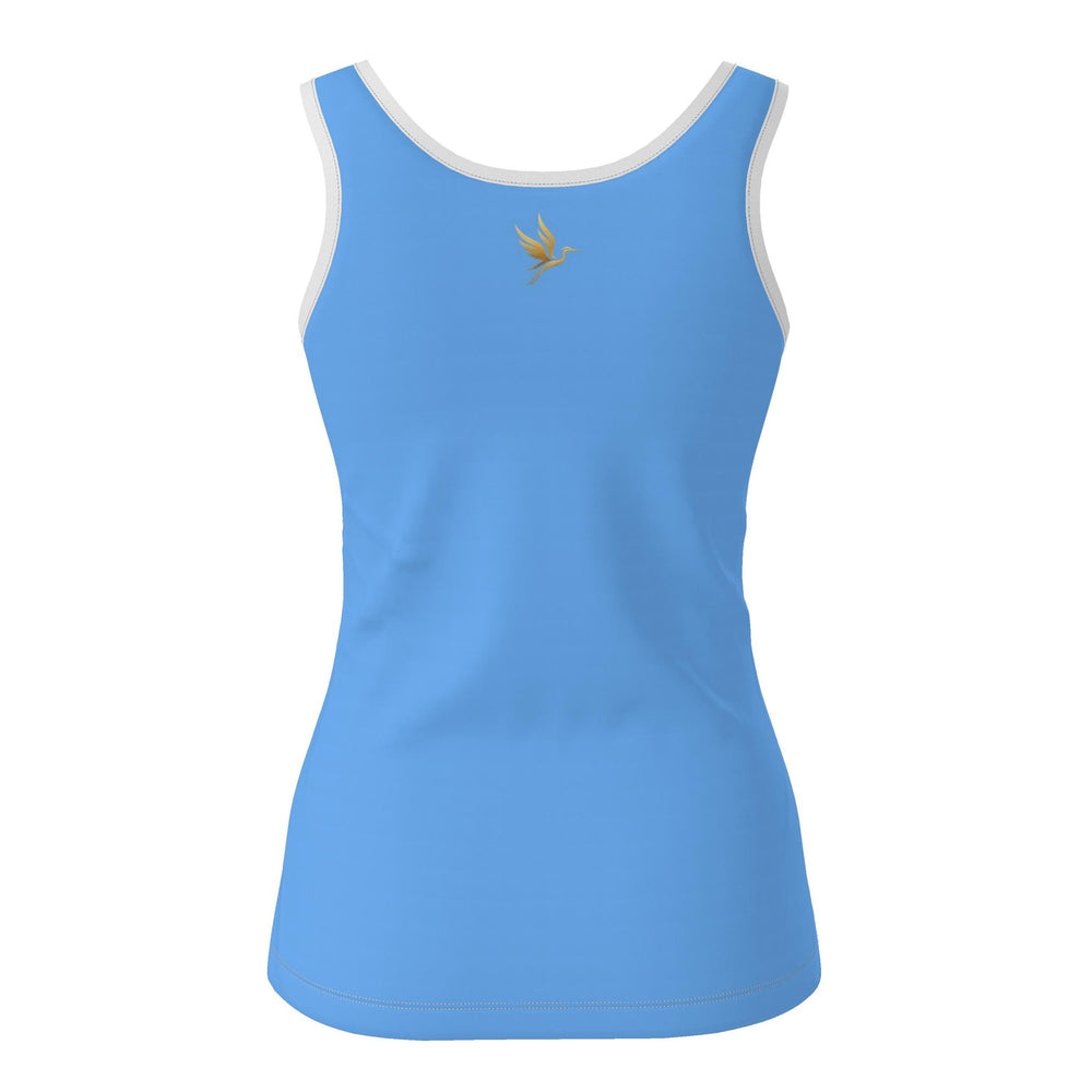 Women's Tank Top —Pineapple Paradise — Solid Island Breeze
