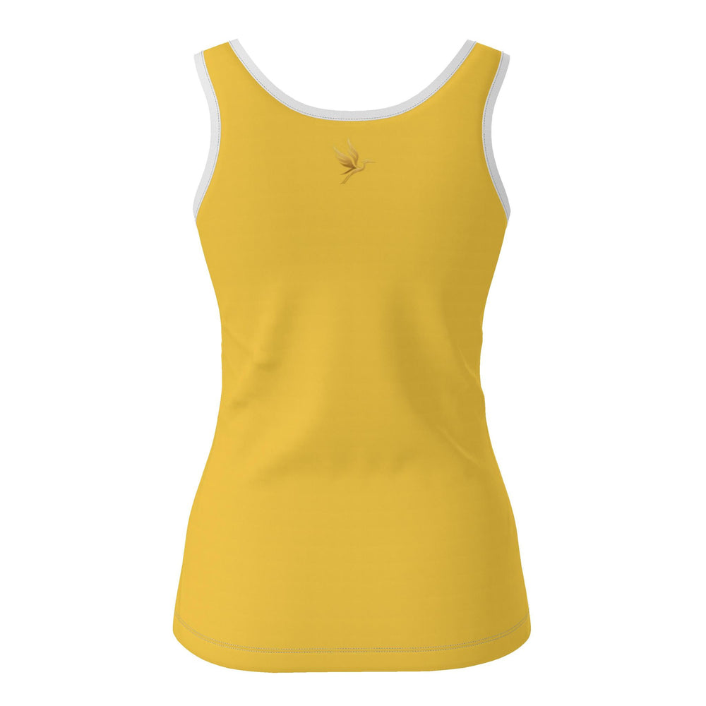Women's Tank Top — Tropical Macaw — Solid Sunny Fuchsia