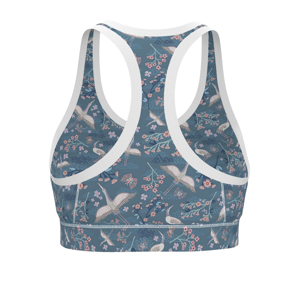 Women's Low Impact Sports Bra — White Crane
