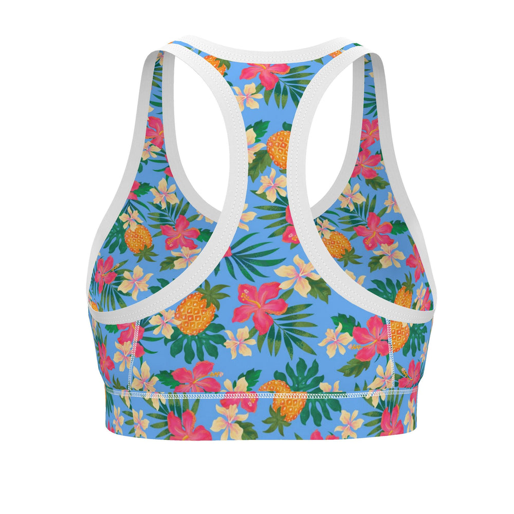 Women's Low Impact Sports Bra — Pineapple Paradise Island Breeze