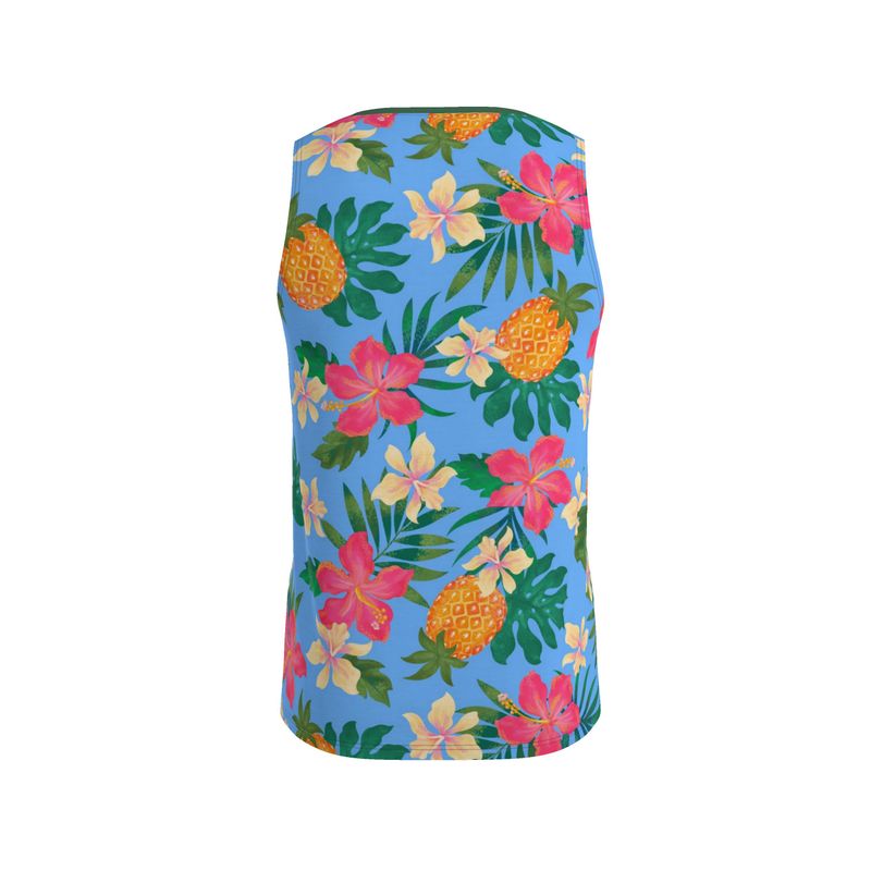 Pineapple Paradise Island Breeze Men’s Athletic Hybrid Tank Top