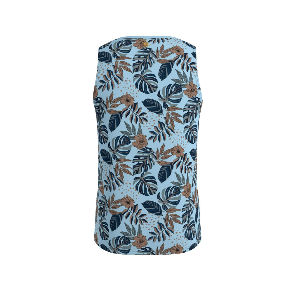 Men’s Athletic Hybrid Tank Top — Midnight Monstera Bluehaven