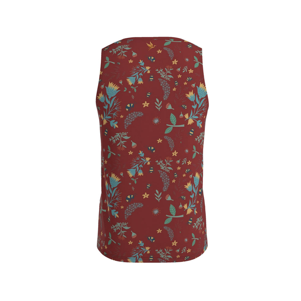 Men’s Athletic Hybrid Tank Top — Bee Garden Rustic Bloom