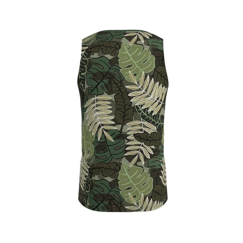 Camo Leaves Men’s Athletic Hybrid Tank Top
