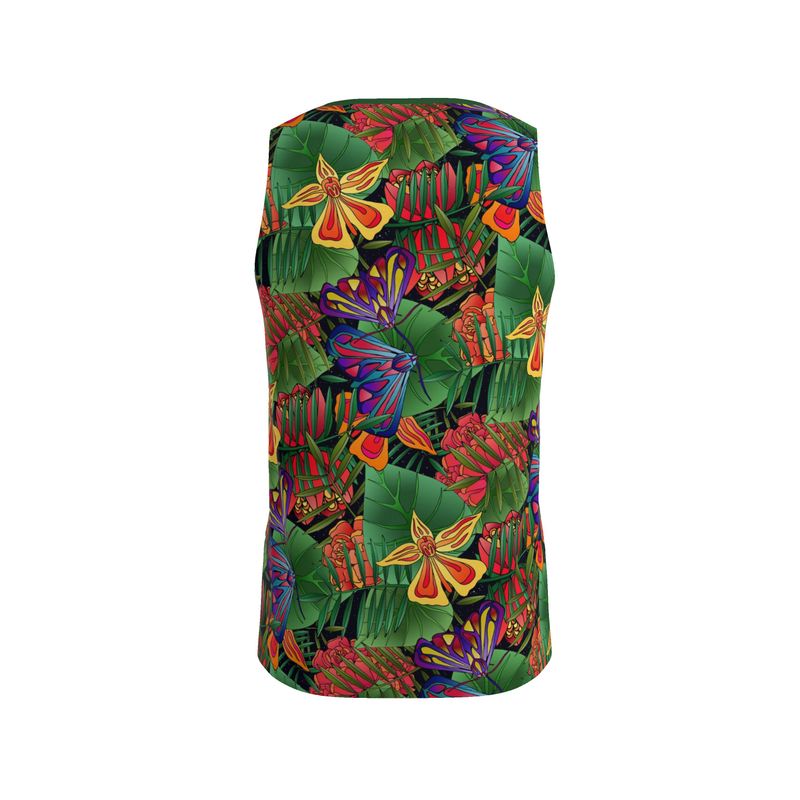 Jungle Flower Men’s Athletic Hybrid Tank Top