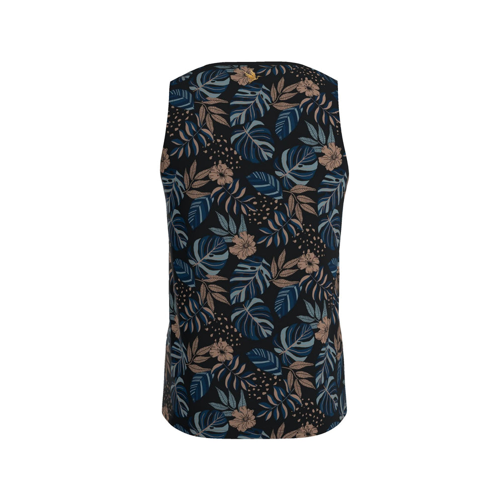 Midnight Monstera Men’s Athletic Hybrid Tank Top