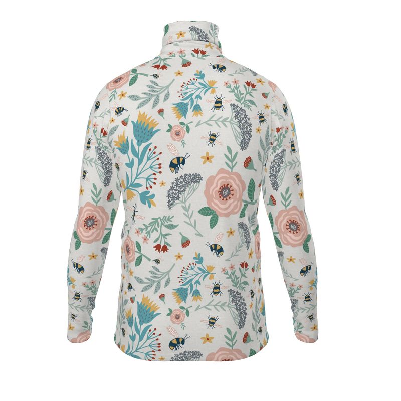 Men’s High-Roll Turtleneck — Bee Garden