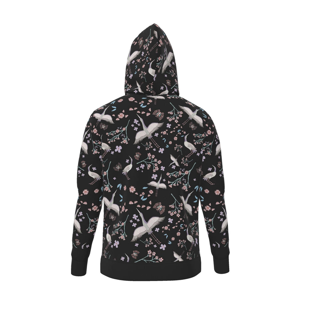 Men's Pullover Hoodie — White Crane Onyx