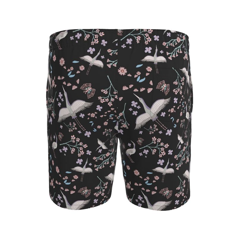 White Crane Onyx Men's Swim Shorts