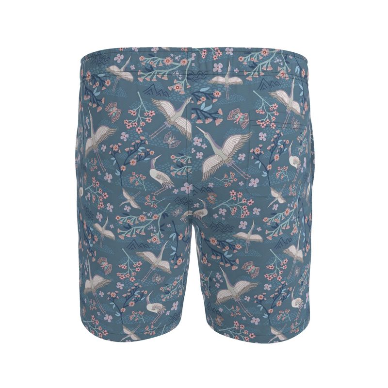 White Crane Men's Swim Shorts
