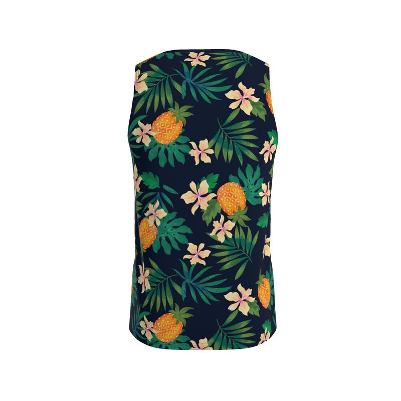 Men's Hybrid Tank Top — Pineapple Paradise Nocturne
