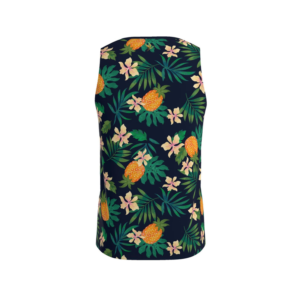 Men's Hybrid Tank Top — Pineapple Paradise Nocturne