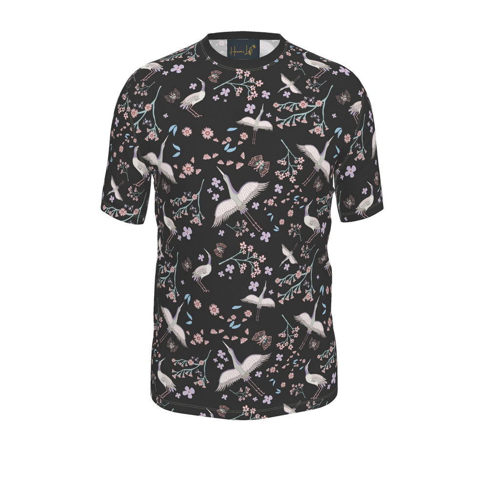 Men's Athletic Crew Neck T-Shirt — White Crane Onyx