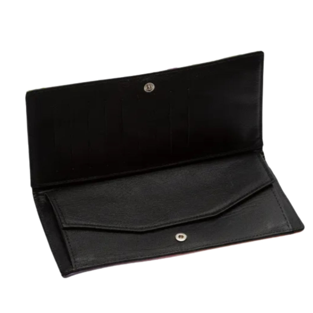 Travel Wallet - Nappa Leather - Pineapple Paradise - Hibiscus Blush