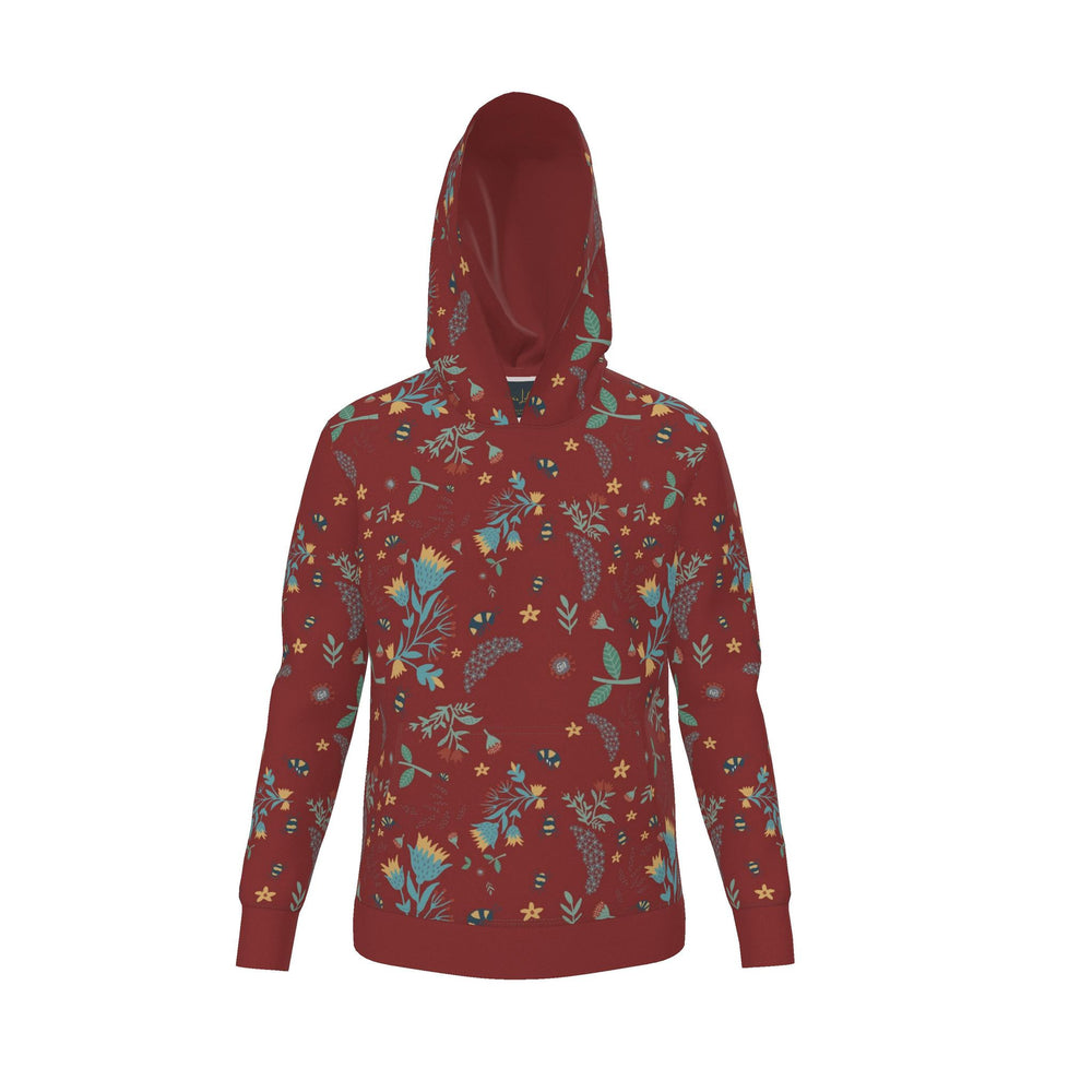 Women's Pullover Hoodie — Bee Garden Rustic Bloom
