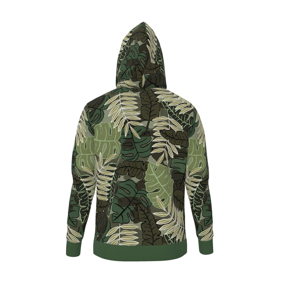 Women's Pullover Hoodie — Camo Leaves