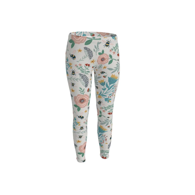 Women’s Mid-Rise Full-Length Leggings - Bee Garden