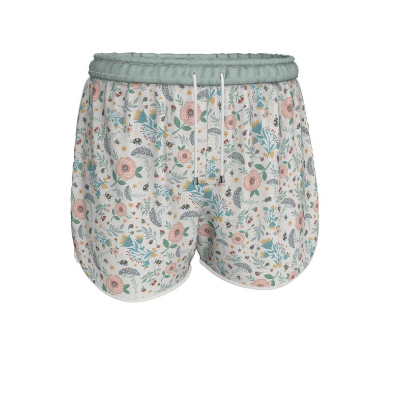 Women’s Athletic Shorts - Bee Garden