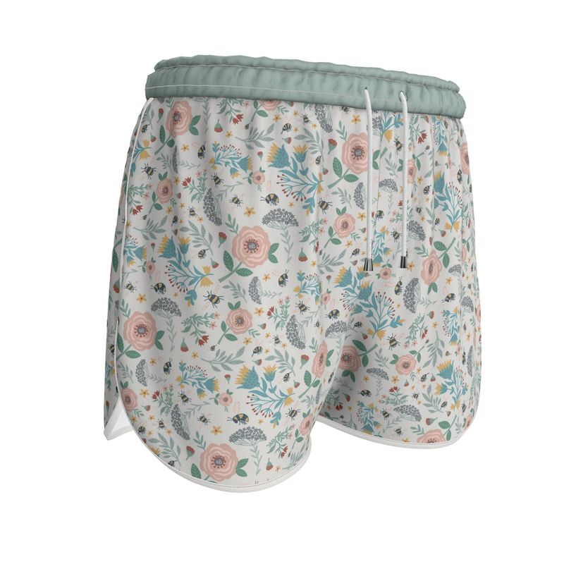 Women’s Athletic Shorts - Bee Garden