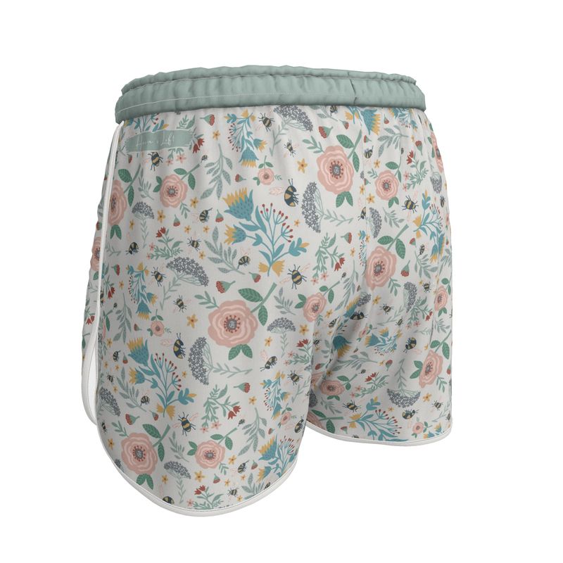 Women’s Athletic Shorts - Bee Garden