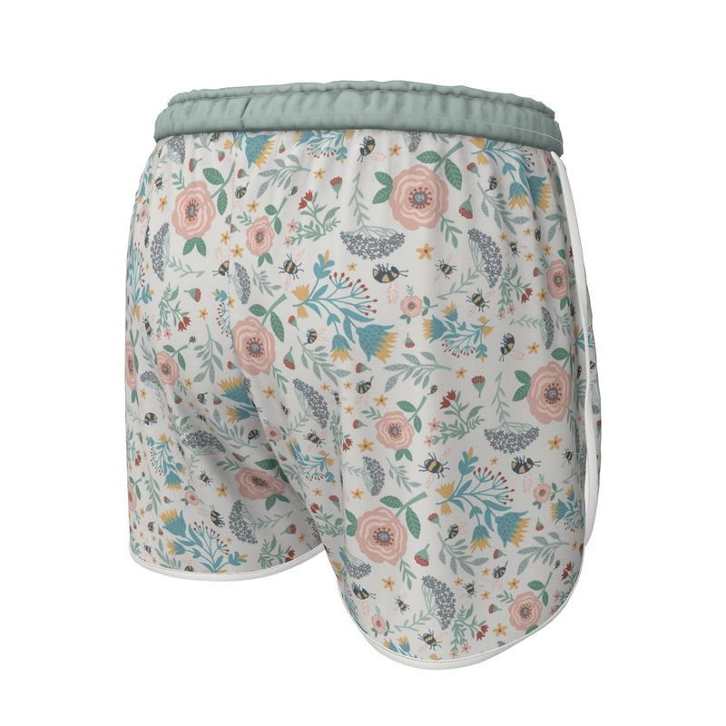 Women’s Athletic Shorts - Bee Garden