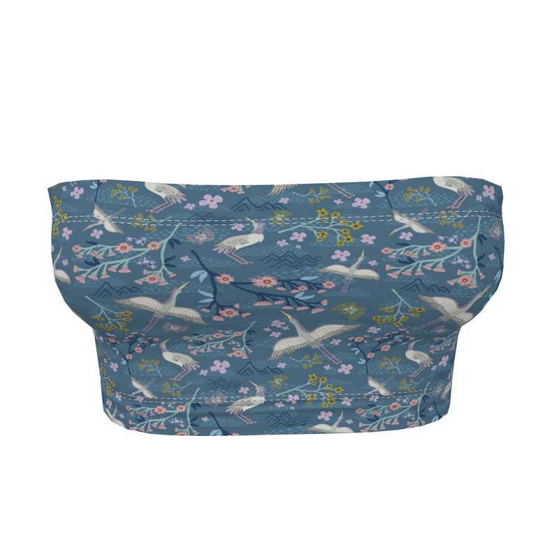 Women's Bandeau - White Crane