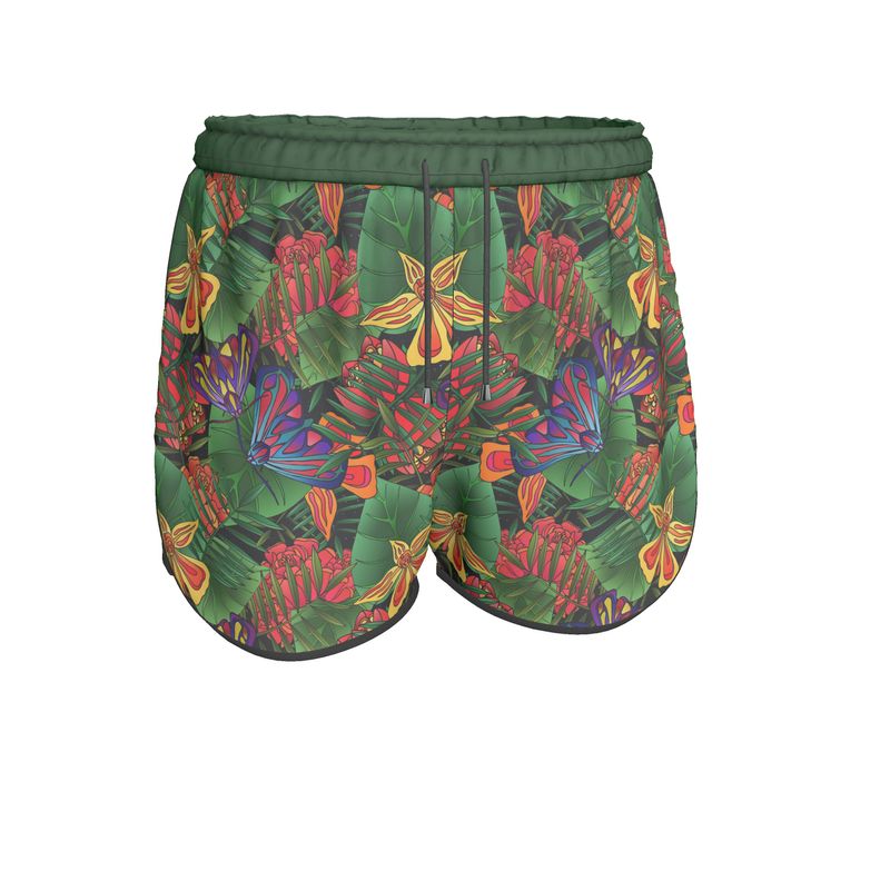 Women’s Athletic Shorts - Jungle Flower