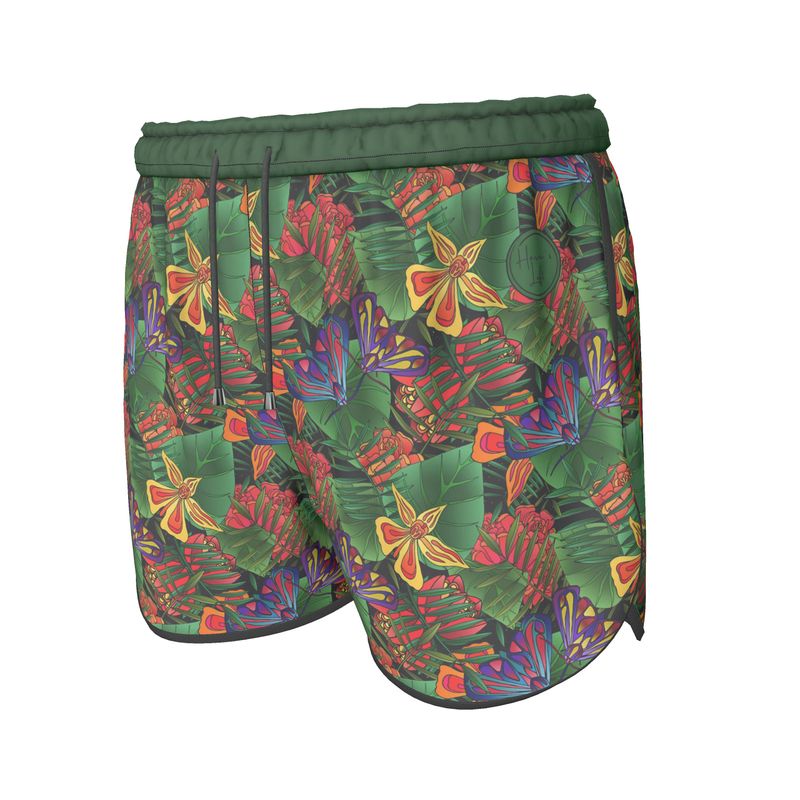 Women’s Athletic Shorts - Jungle Flower