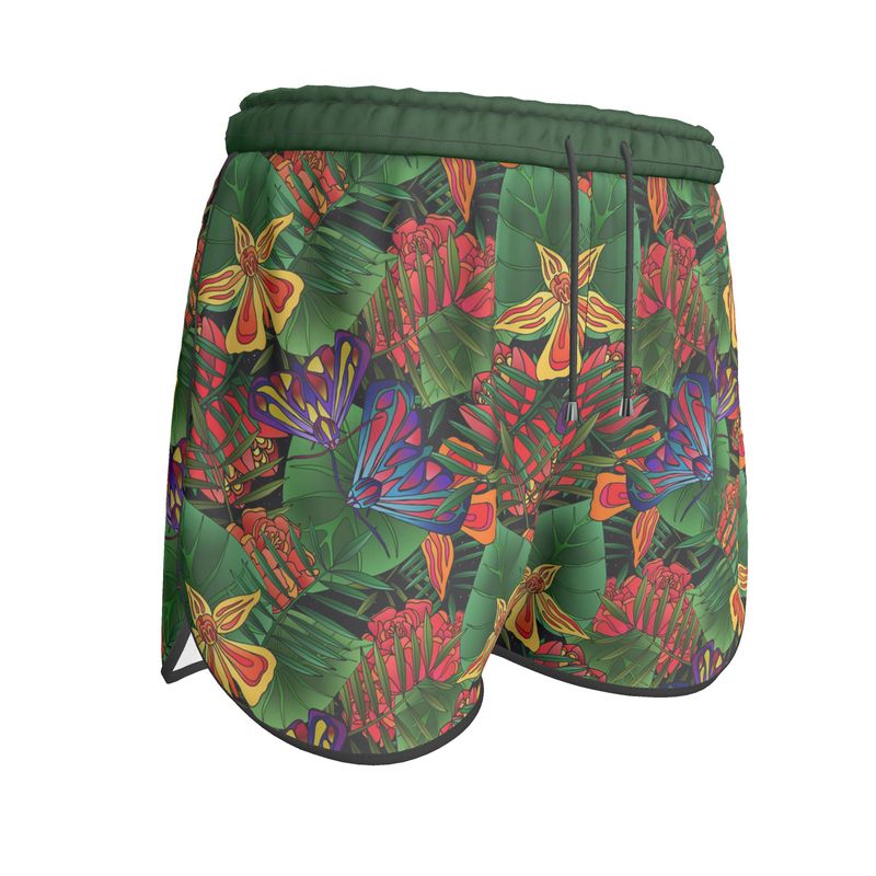 Women’s Athletic Shorts - Jungle Flower
